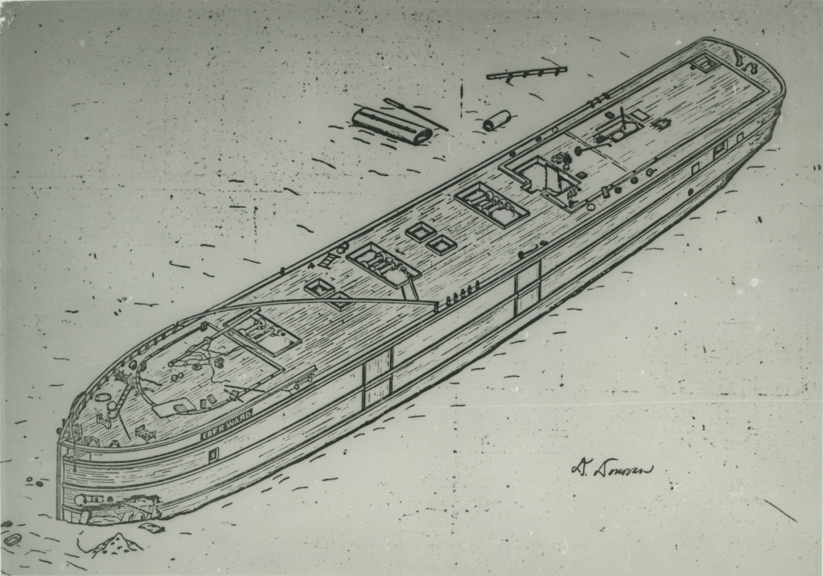 Ward wreck drawing - from Feltner book