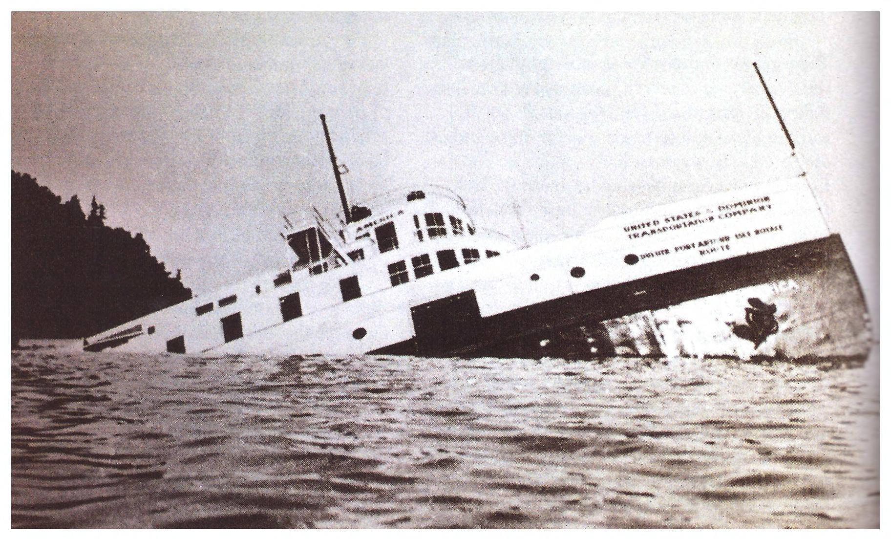 America aground - from Shipwrecks of Lake SuperiorbyMarshall
